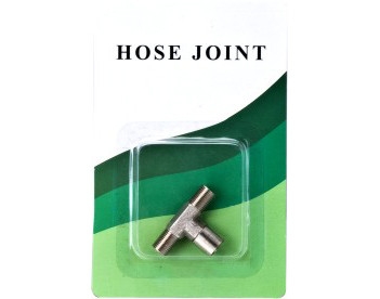 HAOSHENG METAL HOSE JOINT, ONE 1/8" BSP FEMALE, TWO1/8" BSP MALE.