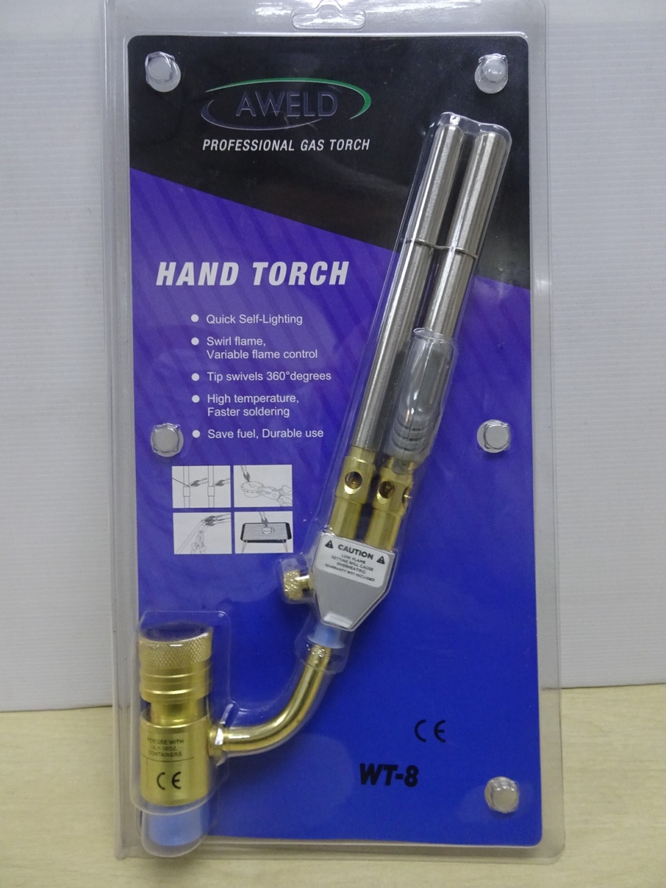 AWELD WT-8 DOUBLE HEAD SELF LIGHTING HAND TORCH