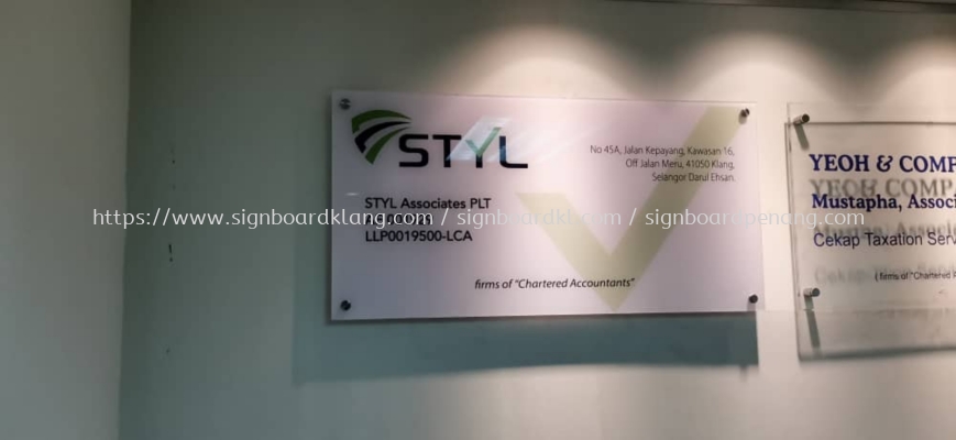 styl acrylic poster frame indoor signage signboard at klang kuala lumpur shah alam puchong damansara kepong