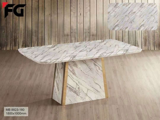 1.8M RECTANGLE 6 SEATER MARBLE TABLE