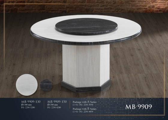 1.5M ROUND 8 SEATER  MARBLE TABLE