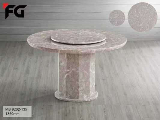 1.35M ROUND 6 SEATER MARBLE TABLE