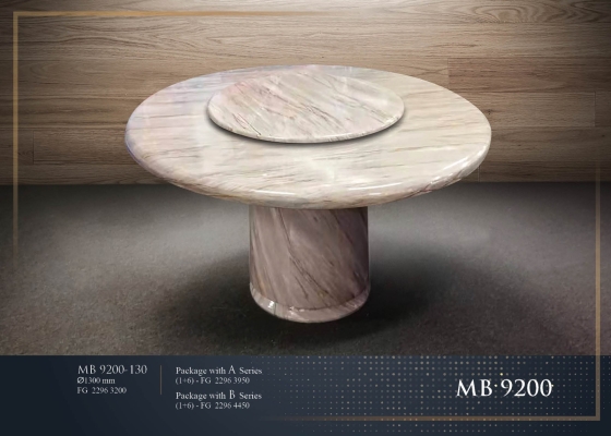 1.5M  ROUND 8 SEATER MARBLE TABLE