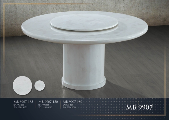 1.5M ROUND 8 SEATER  MARBLE  TABLE