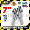 SATA FS0401/ FS 0401 1PAIR 7" Palm Dipped Nitrile Gloves Safety Gloves Safety & Security