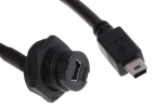 111-6755 - RS PRO Male Mini USB B to Female Mini USB B USB Extension Cable, 200mm USB Extension Cables RS Pro MRO