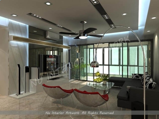 Living Hall Design From Seri Kembangan Interior Designer