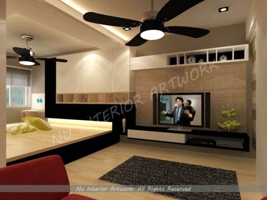 Living Hall Design From Seri Kembangan Interior Designer