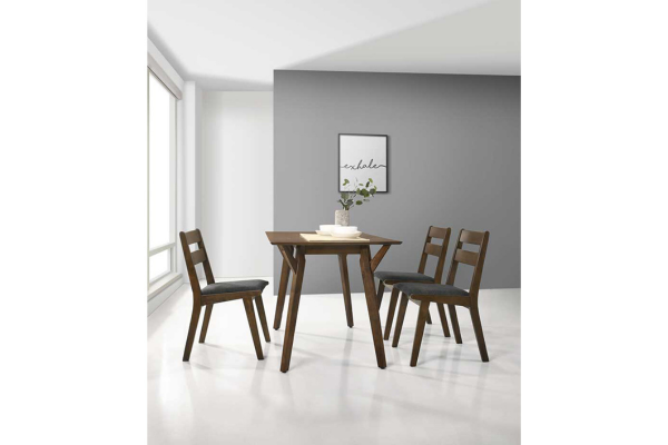 ALEXANDRA DINING SET 1+4 (WALNUT)