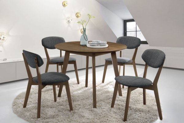 EMMA 34 DINING SET 1+4 (BROWN)