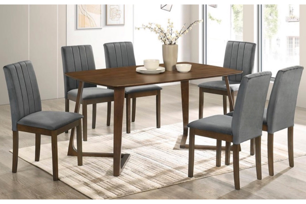 WOODEN DINING SET 1+6 (LUIS B + SYMPHONY B)