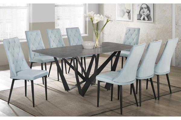 GIOLISTIC CERAMIC DINING SET 1+8 (GREY) (9113 + JOVY-A)