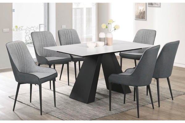 IVANO CERAMIC DINING SET 1+6 (9114 + C608)