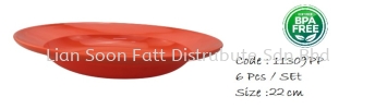 15cm, 20cm, 22cm Round Deep Shallow Plate Restaurant Pinggang Plastik (6 pcs) 306,308,309 Table Utensils Plastic Household Ware
