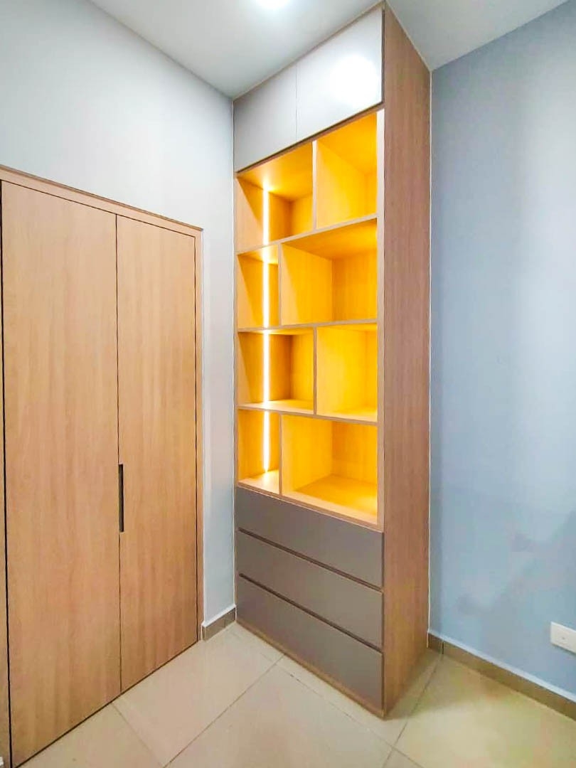 Display Cabinet LED Lighting Design- Interior Design - Home Renovation - Residential - Setia Indah, Johor Bahru Display Cabinet LED Lighting Design- Interior Design - Home Renovation - Residential - Setia Indah, Johor Bahru Storage Design Residential Design Carpentry Work - Customize Carpentry Work
