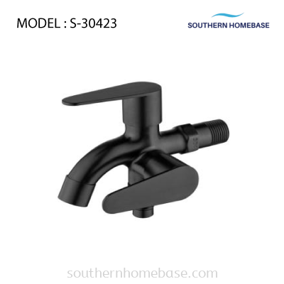 BATHROOM WALL TWO WAY TAP BLACK ELITE S-30423