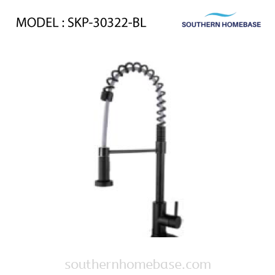 KITCHEN PILLAR SINK TAP MIXER BLACK ELITE SKP30322-BL