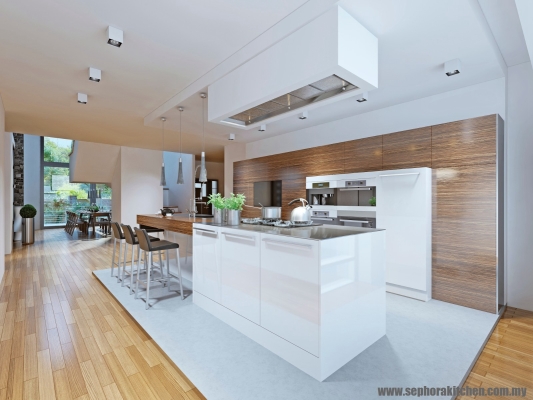 Lukisan Kabinet Dapur Praktikal 3D