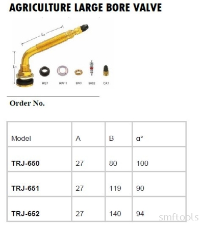 AGRICULTURE LARGE BORE VALVE TRJ-650 / TRJ-651 / TRJ-652