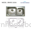 KITCHEN SINK DOUBLE BOWL ELITE BRARO 22026 Sink Kitchen