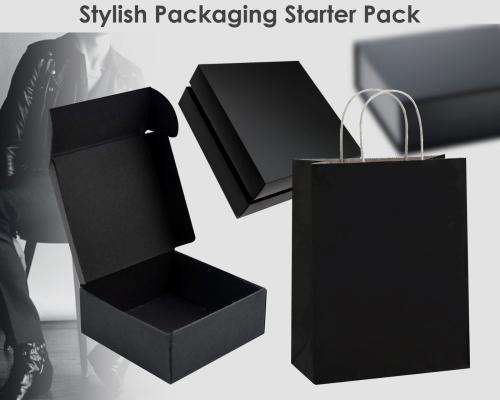 Black Theme Stylish Packaging Starter Pack