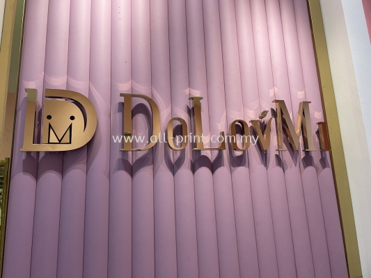  Dolovmi Eco Ardance - Gold Stainless Steel 3D Box Up Lettering Signage 