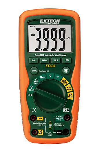 EXTECH EX505 : 11 Function Heavy Duty True RMS Industrial MultiMeter