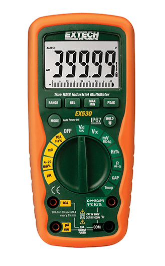 extech ex530  : 11 function heavy duty true rms industrial multimeter