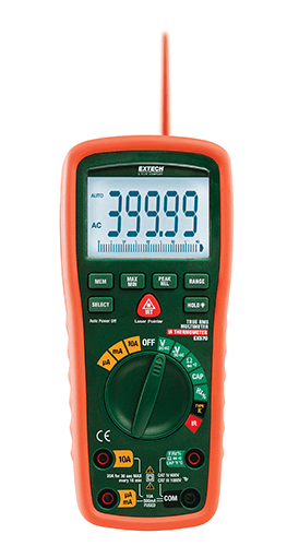extech ex570 : 12 function true rms industrial multimeter with ir thermometer