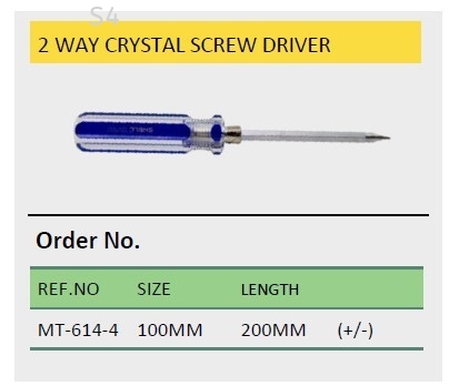 2 WAY CRYSTAL SCREW DRIVER 2 WAY CRYSTAL SCREW DRIVER GO THRU Screwdrivers & Fastening Tools