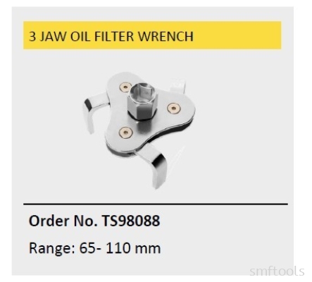 3 JAW UNIVERSAL OIL FILTER WRENCH