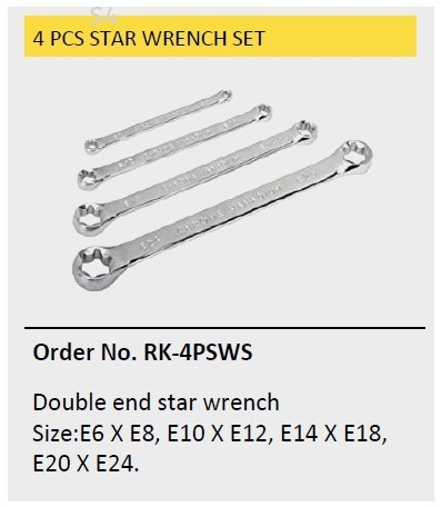4PCS STAR WRENCH SET