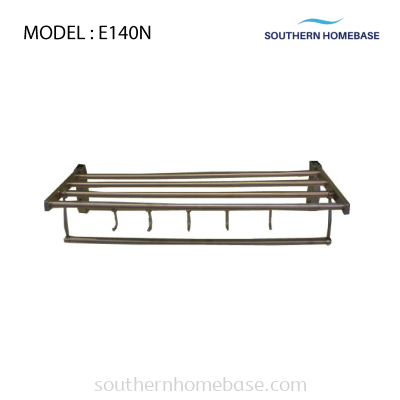 BATHROOM TOWEL RAIL WITH HOOK ELITE E140N