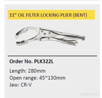 11" OIL FILTER LOCKING PLIER (BENT)