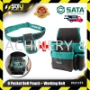 SATA 95212T5 1PCS 6 Pocket Belt Pouch + Working Belt w/ Tape Measure Hook Backpack / Tool Bag / Pouch Tool Storage / Trolley