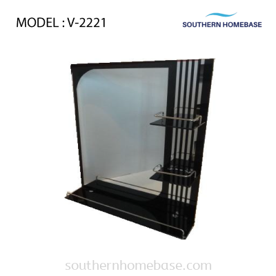 BATHROOM MIRROR WITH GLASS SHELF ELITE V-2221