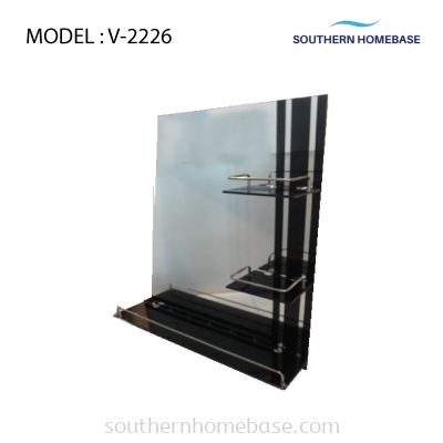 BATHROOM MIRROR WITH GLASS SHELF ELITE V-2226