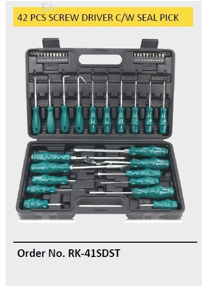 Universal 42Pcs Screwdriver Set With Seal Pick & Power Bits Universal 42Pcs Screwdriver Set With Seal Pick & Power Bits SET Screwdrivers & Fastening Tools