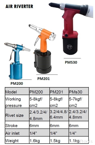 PNEUMATIC (AIR) OPERATE RIVERTER