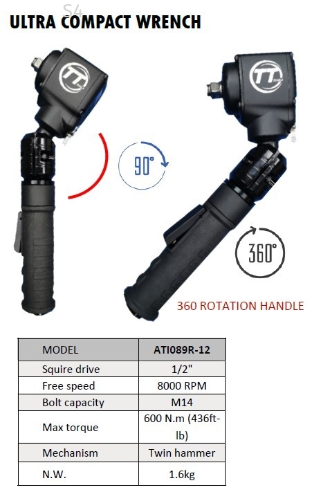 90กใ / 360กใ ROTATION HANDLE 1/2" ULTRA COMPACT WRENCH