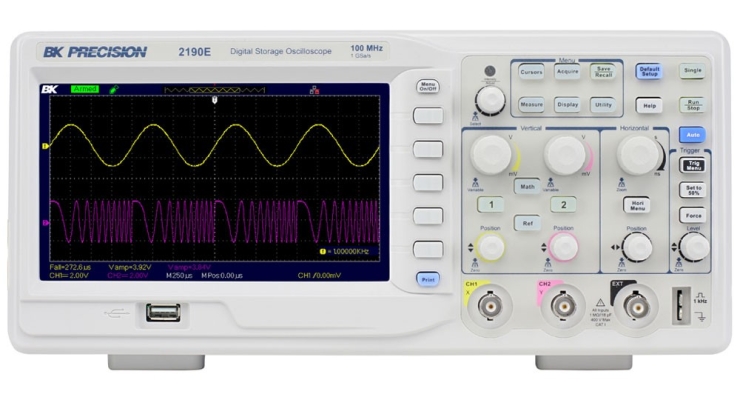 100 MHz, 1 GSa/s, 2-Ch Digital Storage Oscilloscope Model 2190E