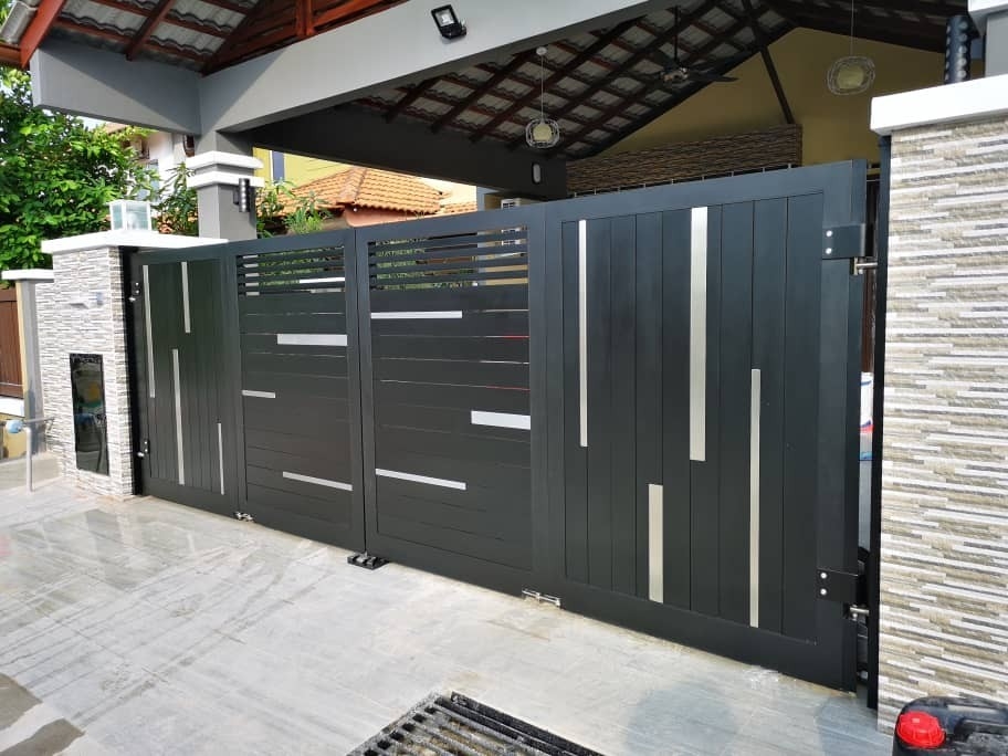 Contoh Pintu Pagar Aluminium Di Nilai Pintu Gate Aluminium Pintu Pagar Rujukan Reka Bentuk UbahSuai Malaysia