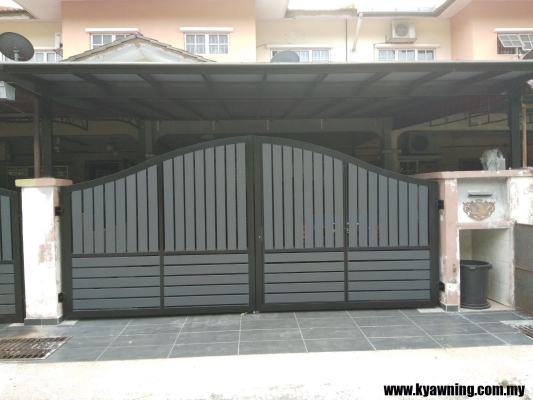 Contoh Pintu Pagar Aluminium Campur Di  Semenyih