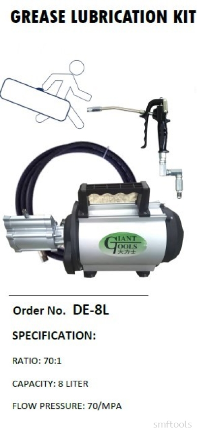 DE-8L PORTABLE PNEUMATIC GREASE LUBRICATION KIT