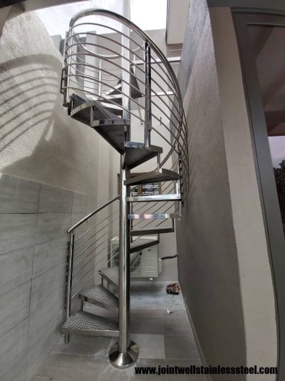 Stainless Steel Spiral Stair Design Johor Jaya