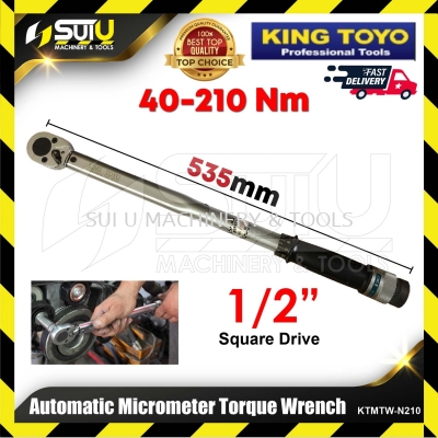 KING TOYO KTMTW-N210 40-210NM 535MM 1/2" Automatic Micrometer Torque Wrench