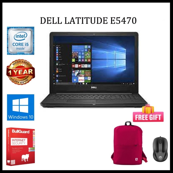 DELL LATITUDE E5470 REFURBISHED CORE i5 (6TH GEN) 14" HD/ UPTO 8GB DDR4 RAM / 256 GB SSD / 14 Inches