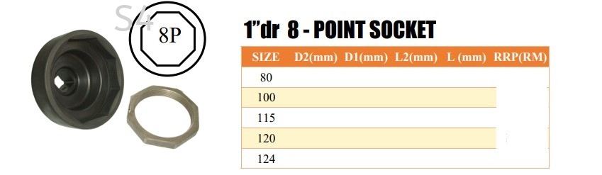 1" DR 8 PT (Octagon) Impact Socket *Special*