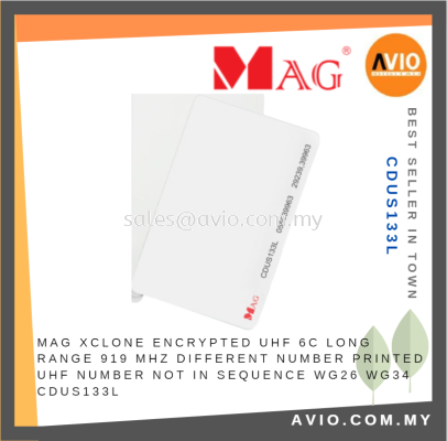 MAG XClone Encrypted UHF 6C Long Range 919MHz Different Number Not in Sequence WG26 WG34 Barrier Gate use White CDUS133L