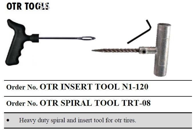 Tire Repair Insert/Spiral Tool (Plastic/Metal)